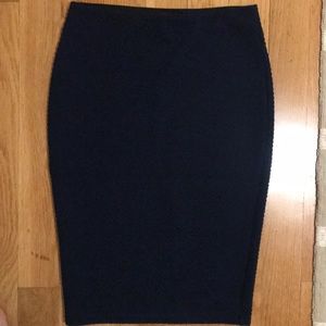 Apt. 9 Navy blue textured bodycon skirt